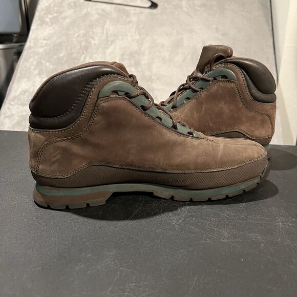 Timberland Euro Dub Boots Men\'s 13 Brown Green 46086 3222 Hiking Boots